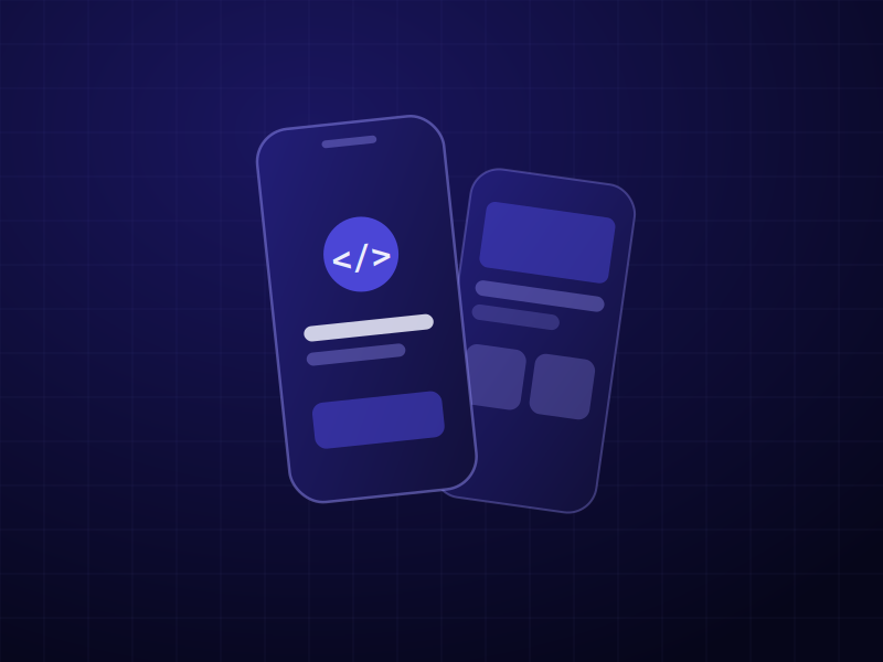 Megabyte Software mobil uygulama geliştirme — iOS ve Android için tasarlanmış iki mobil uygulama arayüzü örneği
